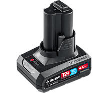 Аккумулятор 12V 4Ah Li-ion ЗУБР Профи ST7-12-4