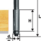 Фреза кромочная прямая по ДСП ф19х50,8мм хв.12мм ЭНКОР-Эксперт