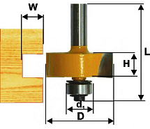 Фреза кромочная фальцевая ф38.1х13мм хв.8мм ЭНКОР