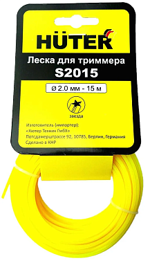 Леска триммерная 2,0мм х 15м звезда HUTER S2015