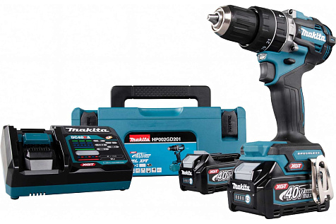 Дрель-шуруповерт ударная аккумуляторная MAKITA HP 002GD201 2х2,5Ah