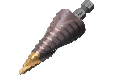 Сверло ступенчатое 6-30мм 13ступеней Р6М5К5 DENZEL 723614