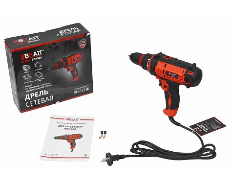 Дрель-шуруповерт 2-скоростная BRAIT BD450A