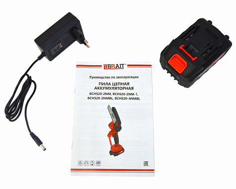 Пила цепная аккумуляторная бесщеточная BRAIT BCHS 20-4NMBL 1х4Ah