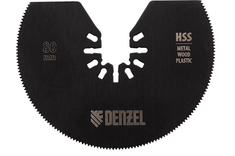 Насадка для МФИ отрезная полукруглая по металлу и дереву 80х1,2мм HSS DENZEL 782301