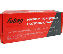 Набор головок торцевых ударных 3/4" 26-38мм 8шт FUBAG 160104