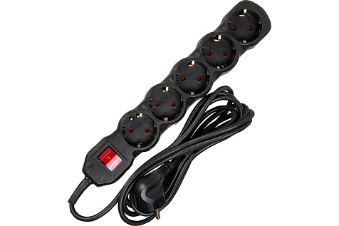 Фильтр сетевой 5 розеток 3м ПВС 3х0,75 RUCELF RU-B05-375-03Z