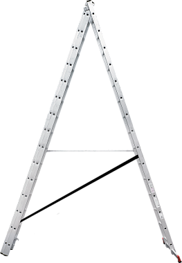 Лестница-стремянка 3-секционная алюминиевая Новая Высота NV1230 3х15