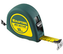 Рулетка 10м х 25мм нейлоновое покрытие магнитный крюк KRAFTOOL Grand 34022-10-25