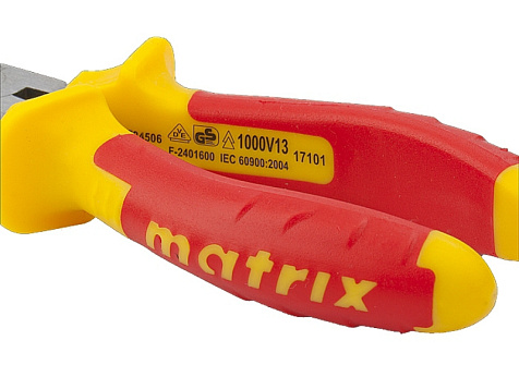 Длинногубцы прямые диэлектрические 160мм Professional MATRIX 17101