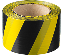 Лента сигнальная черно-желтая 75мм х 200м ЗУБР 12242-75-200