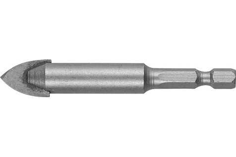 Сверло по стеклу и керамике 12мм HEX 1/4" ЗУБР 29840-12