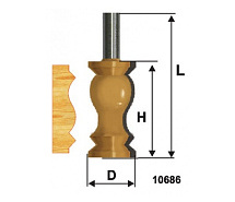 Фреза кромочная фигурная ф32х57мм хв.12мм ЭНКОР