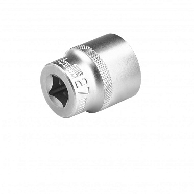 Головка торцевая 12-гранная 1/2" 27мм CrV STELS 13671
