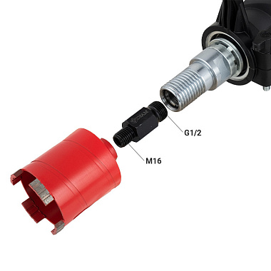 Переходник М16 (наружная резьба) - G1/2" (наружная резьба) для подразетника DIAM 649010