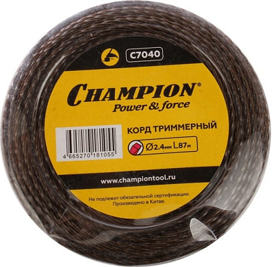 Леска триммерная (квадрат витой) 2,4мм х 87м Magic CHAMPION C7040