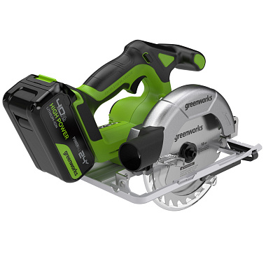 Пила дисковая аккумуляторная GREENWORKS GD24CS165 1x4Ah 1501607CUB