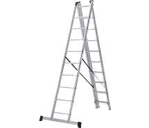 Лестница-стремянка 3-секционная алюминиевая Новая Высота NV1230 3х10