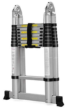 Лестница телескопическая 2-сторонняя шарнирная АЛЮМЕТ DTLH 1,9