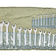 Набор ключей комбинированных 5-32мм 21шт оцинкованных ТУ(40Х) КГК 21 в сумке КЗСМИ