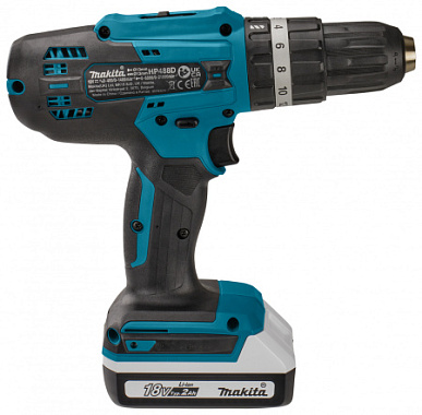 Дрель-шуруповерт ударная аккумуляторная MAKITA HP 488DWAE 2х2Ah