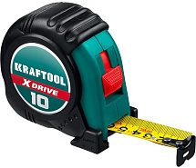Рулетка 10м х 25мм нейлоновое покрытие KRAFTOOL X-Drive 34122-10