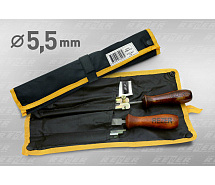 Набор для заточки цепи 404" 5,5мм (обойма, шаблон, нап-ки круглый и плоский) REZER