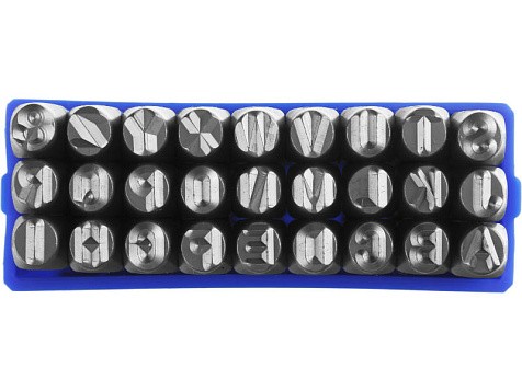 Клейма буквенные латинские от A до Z 27шт 8мм ЗУБР 21505-08_z01