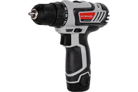 Дрель-шуруповерт аккумуляторная ИНТЕРСКОЛ ДА-10/12ЭР 28 1х2Ah