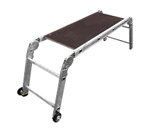 Подмости алюминиевые 2х4х2 (площадка съемная + колеса) АЛЮМЕТ SMS242