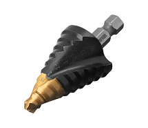 Сверло ступенчатое 9-36мм 10ступеней Р6М5 DENZEL 723605