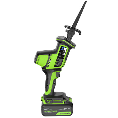 Пила сабельная аккумуляторная GREENWORKS GPT-CRS-25 1х4Ah 1200507CUB