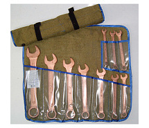 Набор ключей комбинированных 8-22мм 10шт омедненных ТУ(40Х) КГК 10 в сумке КЗСМИ