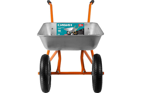 Тачка садовая 2-х колесная пневмо колеса СИБИН СТ-21