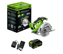 Пила дисковая аккумуляторная GREENWORKS GD24CS165 1x5Ah 1501607CUG