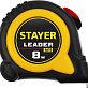 Рулетка 8м х 25мм с автостопом STAYER Leader 3402-08-25_z01
