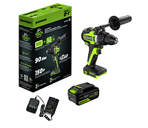 Дрель-шуруповерт аккумуляторная GREENWORKS GD24DD90 1х4Ah 3707507CUB