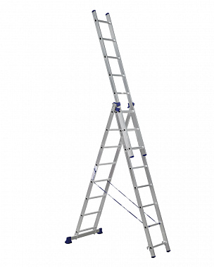 Лестница-стремянка 3-секционная алюминиевая 3х8 АЛЮМЕТ H3 5308