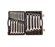 Набор ключей комбинированных трещоточных с шарниром 6-32мм 22шт кейс MATRIX 14800