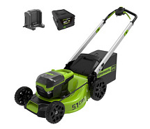 Газонокосилка самоходная аккумуляторная GREENWORKS GD60LM51SPK4 1х4Ah 2514307UB