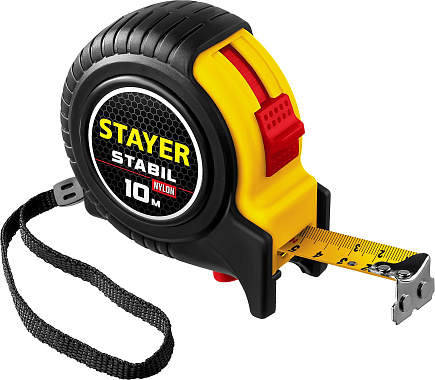 Рулетка 10м х 25мм обрезиненная STAYER STABIL 34131-10_z02