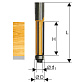 Фреза кромочная прямая ф12.7х13х57мм хв.8мм ПРОФ ЭНКОР