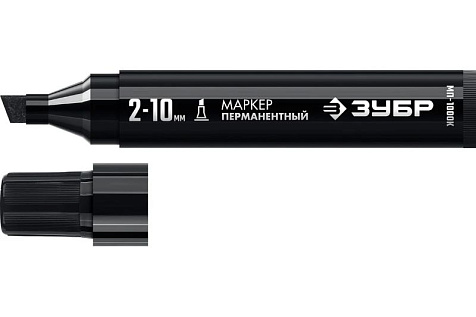 Маркер перманентный 2-10мм клиновидный черный ЗУБР МП-1000К 06333-2