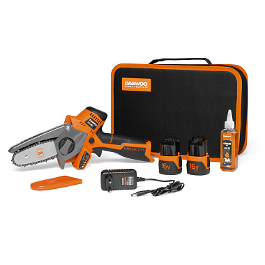 Пила цепная аккумуляторная DAEWOO DACS 416Li SET 2х3Ah