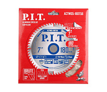 Диск пильный по алюминию 180х56Tх20/16х1,6мм PIT ACTW05-180T56