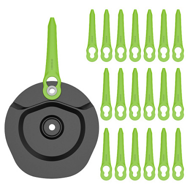 Нож пластиковый для односторонней установки 20шт GREENWORKS 2963507