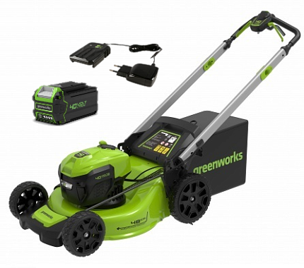 Газонокосилка самоходная аккумуляторная GREENWORKS GD40LM48SPK4 1х4Ah 2517407UB