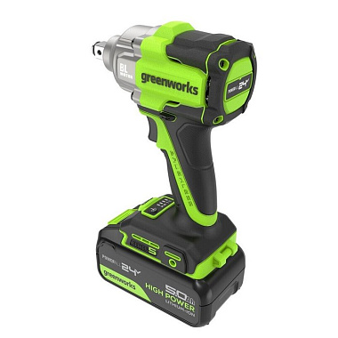 Гайковерт ударный аккумуляторный GREENWORKS IW5500 1х5Ah 3805007CUG