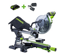 Пила торцовочная аккумуляторная GREENWORKS GD24MS216 1х2Ah 1501707UA