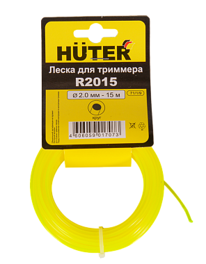 Леска триммерная 2,0мм х 15м круглая HUTER R2015